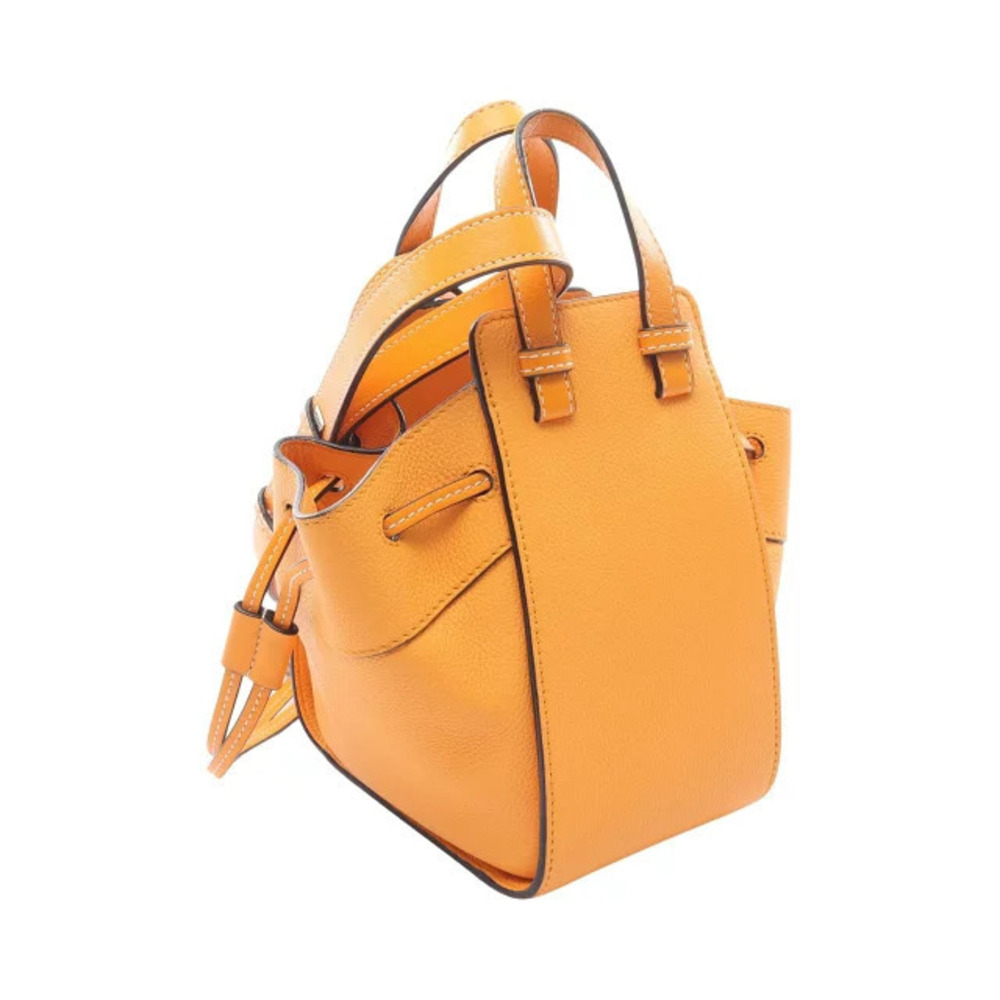Loewe Leather Hammock Drawstring Bag Handbag Orange